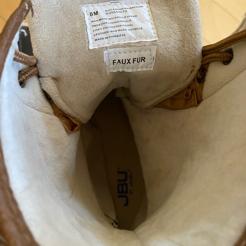 JBU by JAMBU WOMENS NAVY/TAN MAPLEWOOD WATERPROOF DUCK BOOTS SIZE 8 - Picture 8 of 9